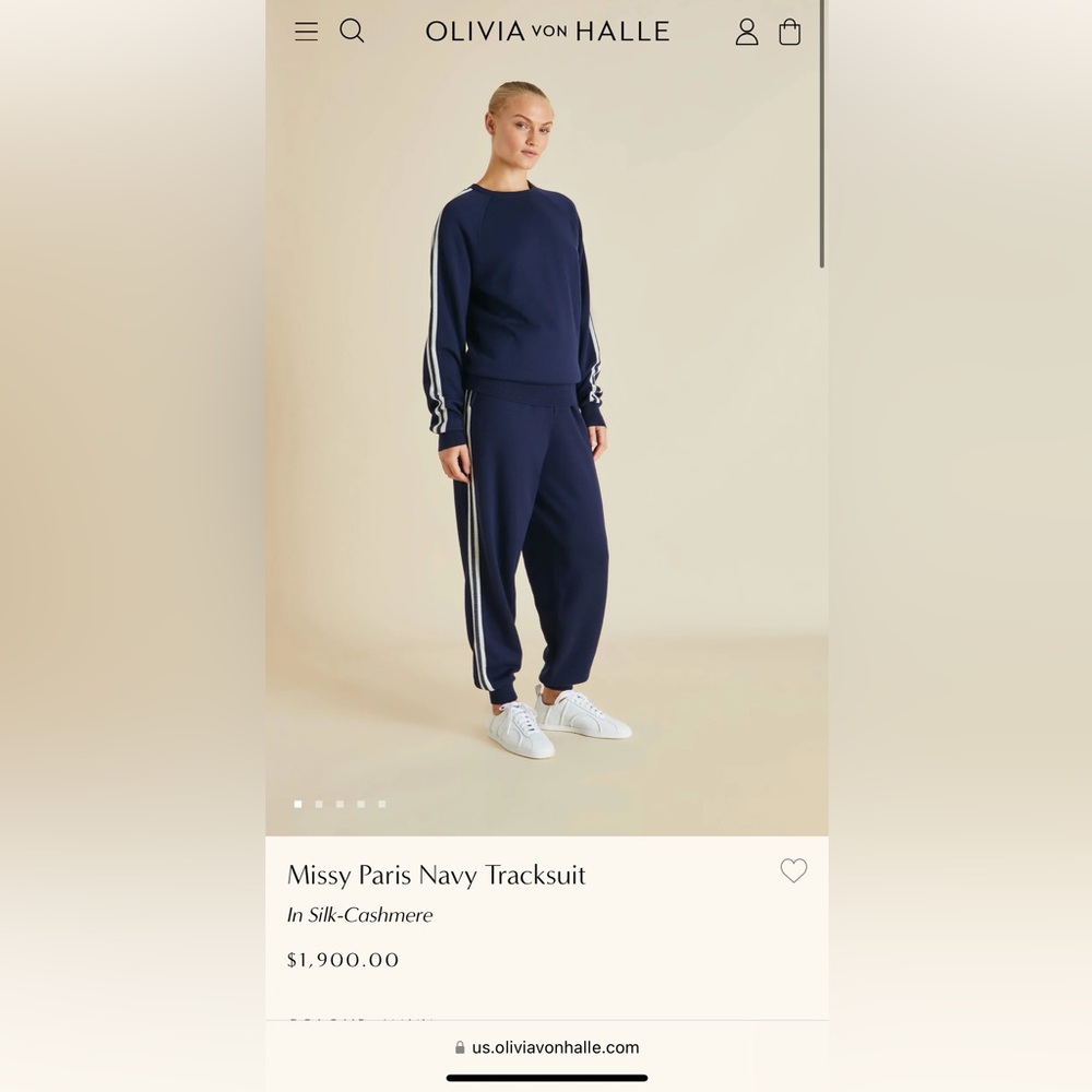 Olivia Von Halle - Cashmere Tracksuit Pants